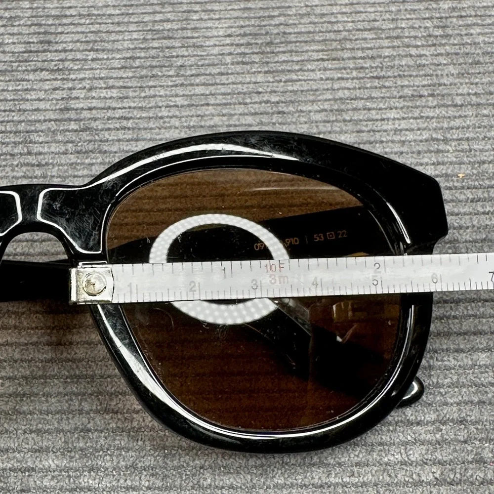 IVI Allison Black Y2K Sunglasses Brown Lens Handmade in Japan 091670-910‎ 53mm